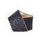 LaRibbons 4" Double-Fused Wired Jacquard Ribbon | Blue/Gold Metallic | 10 Yard Roll